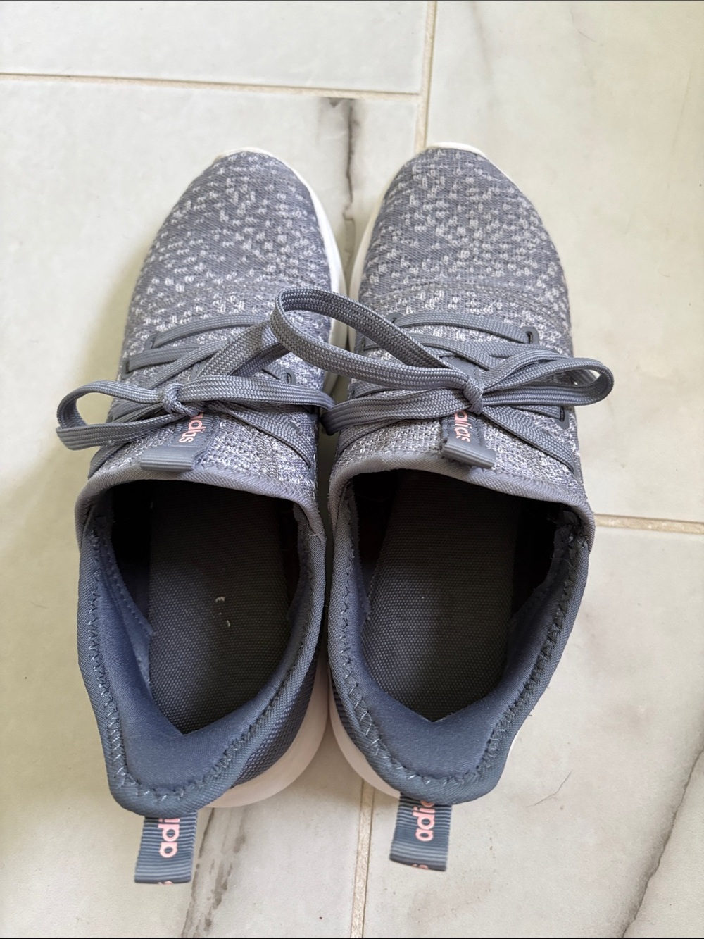 adidas Women's Gray Knit Athletic Shoes - Picture 2 of 4